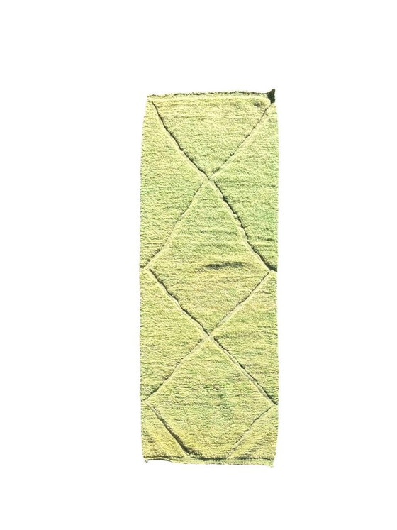 Groen Mrirt Runner Vloerkleed – Handgeknoopt Marokkaans Wollen Gangkleed – 85 × 240 cm – leslosanges (photo 2 of 9)