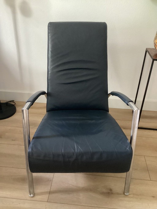 Harvink Dunkelblauer Club Relax-Sessel – fauteuils, Leather