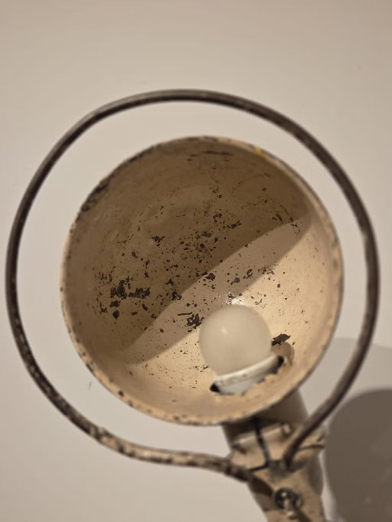 Jean-Louis Domecq, Lampada Jieldé industriale beige, Anni '50, Jielde, Lampade da tavolo, Metallo (foto 7 di 23)