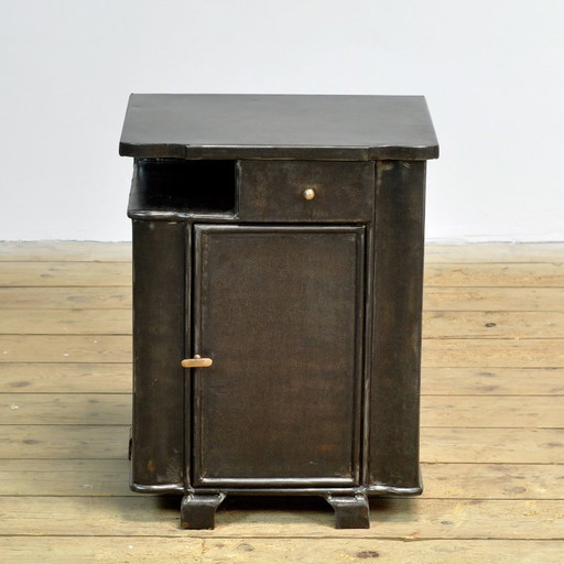 Table de chevet en fer, vers 1930 – nachtkastjes, Iron, Metal (photo 2 of 10)