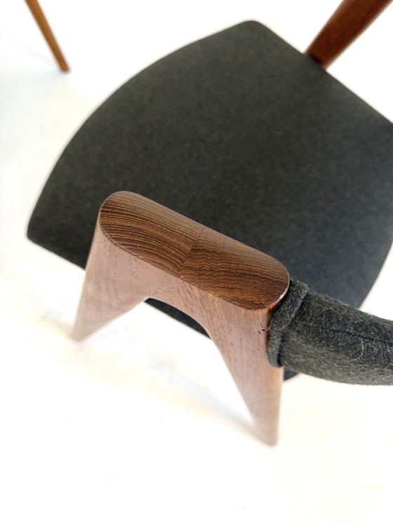 Image 1 of 6x chaise 'Compass' restaurée, Kai Kristiansen '60