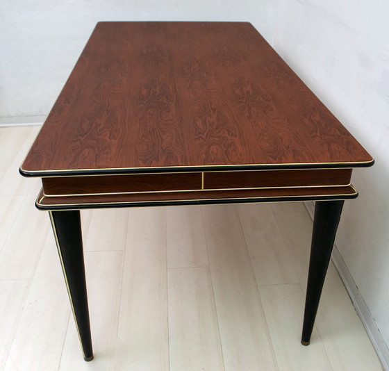 Image 1 of Umberto Mascagni voor Harrods Londen Mid Century Moderne Italiaanse eettafel, jaren 50