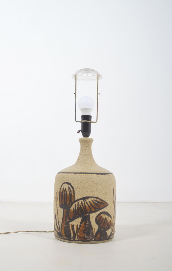 Image 1 of Zeldzame Deense Keramische Lamp Ontworpen Door Bente Jessen, Jaren '70
