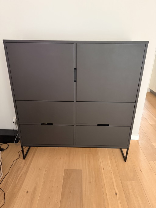 Kast Zwart – kasten, Metal, Wood