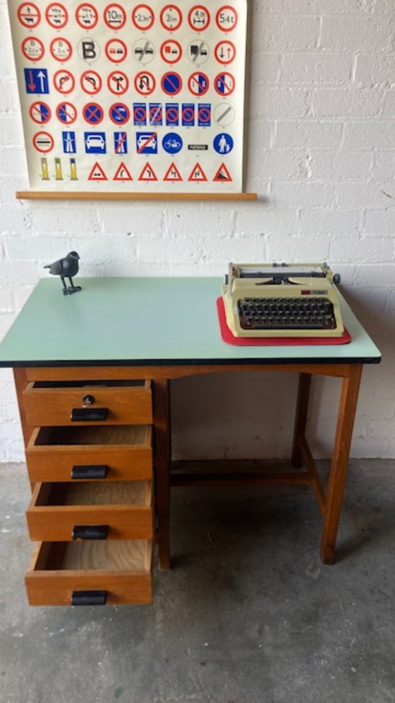 Image 1 of Retro vintage mid-century (school) desk