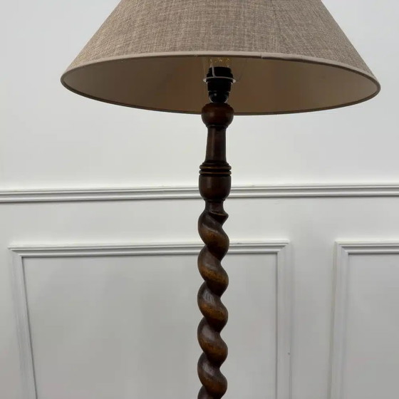 Antike englische Barley Twist Stehleuchte, Stehleuchten, Klassiek (Foto 5 von 9)