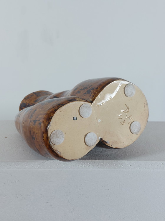 Image 1 of Vintage artist's ceramic twin vase ceramic vase