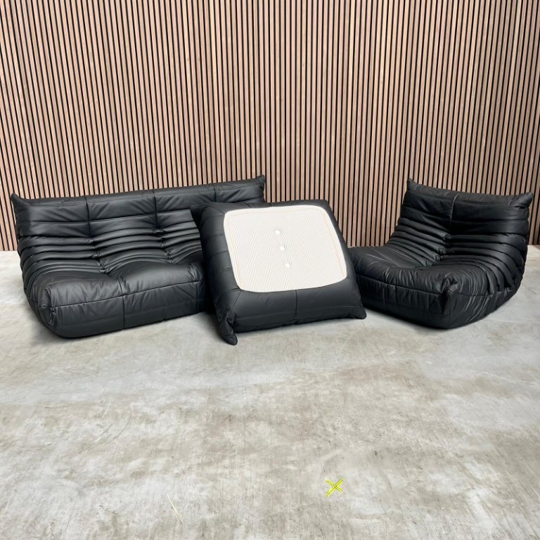 Ligne Roset Togo Modular Set | Black Leather | €8,400 | Whoppah