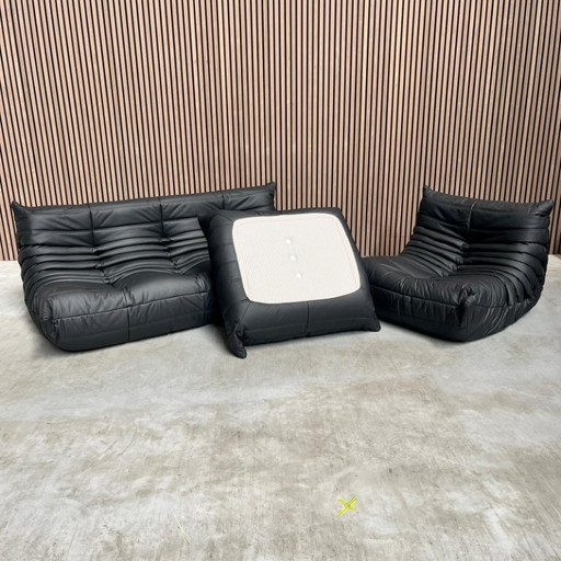 Ligne Roset Togo - Set Nero leather