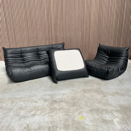 Image 1 of Ligne Roset Togo - Set Nero leather
