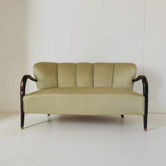 Image 1 of 1Xart Deco Zwei Sitze Sofa, zugeschrieben Malatesta und Mason, Italien 1950S