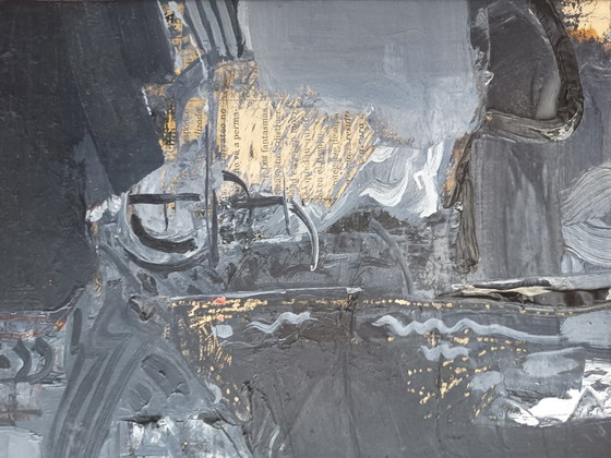 CLAUDIO SCHEFFER – Olio e Collage su Tela – Opera Originale – 50 x 60 cm – Incorniciata. – Dipinti e disegni (photo 6 of 7)