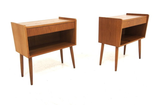 Set de 2 tables de chevets en teck, Suède, 1960