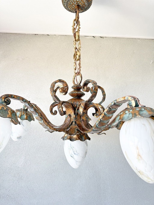 Vintage brutalist chandelier