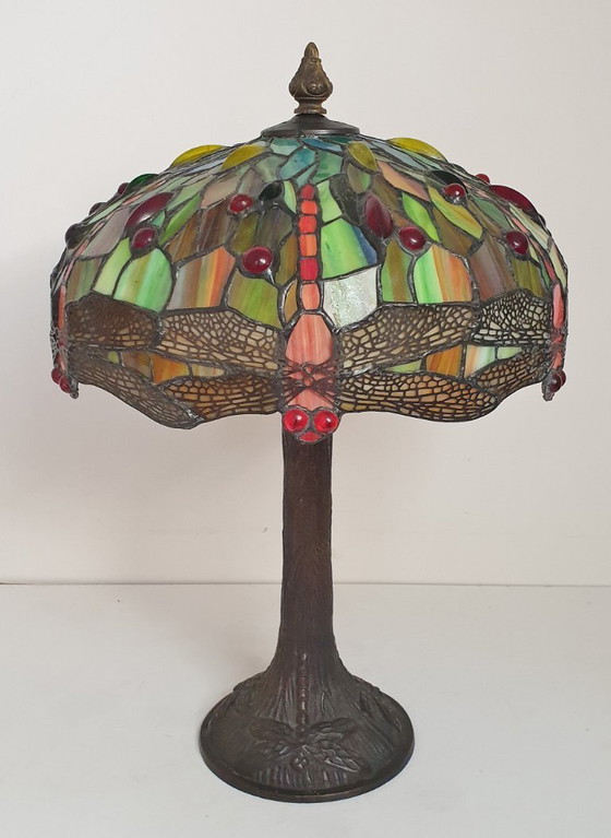Image 1 of Tiffany table lamp 6 Dragonfly
