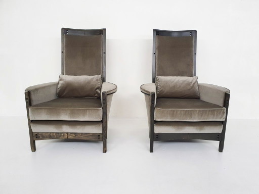 Ensemble de deux fauteuils lounge Umberto Asnago pour Giorgetti « Peggy 63970 », 1990