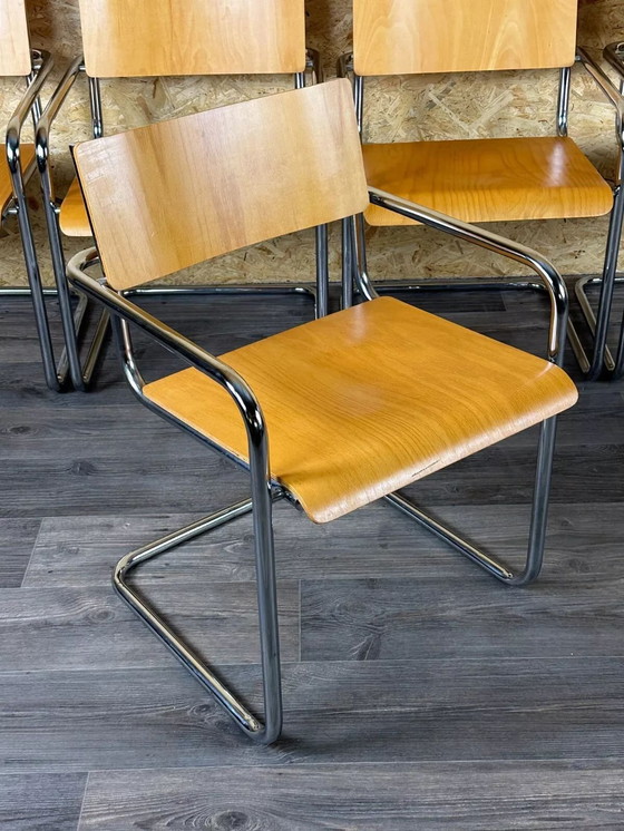 Image 1 of 5 sillas de los años 80, sillones voladizos, diseño Plurima Italia