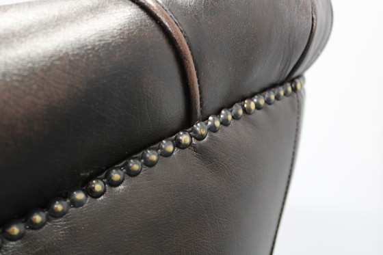 Image 1 of Vintage leren fauteuil, Tsjecho-Slowakije