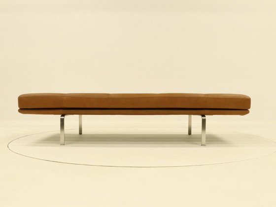 Image 1 of Sofá cama Arne Vodder AV57 de cuero coñac para Nielaus