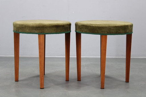 Coppia di sgabelli Art Déco, Cecoslovacchia, anni '40