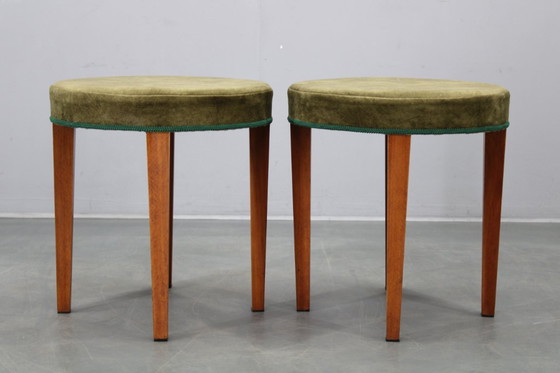 Image 1 of Coppia di sgabelli Art Déco, Cecoslovacchia, anni '40