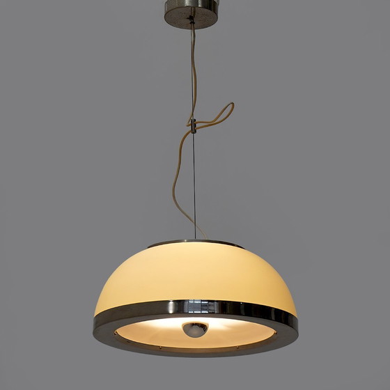 Image 1 of Opaline glazen kroonluchter van Pia Guidetti Crippa voor Lumi, 1970