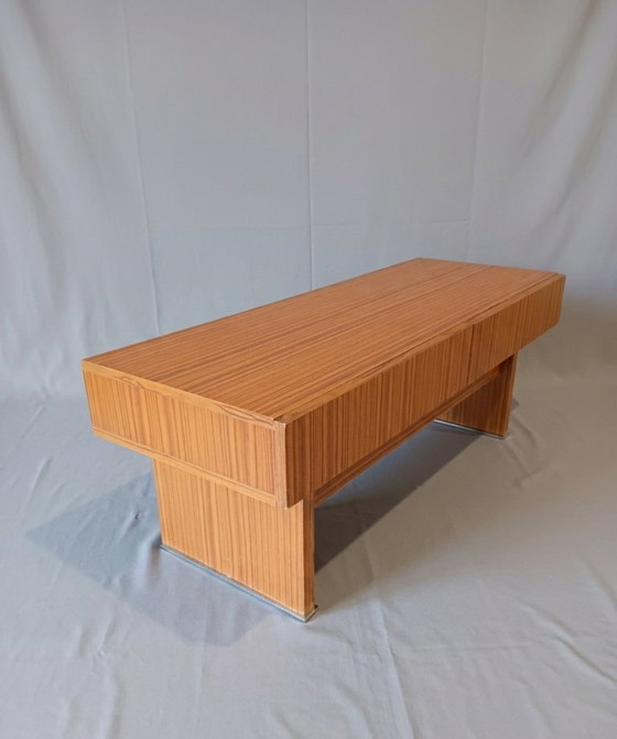 Image 1 of Credenza / mobile TV vintage in zebrano - anni '70