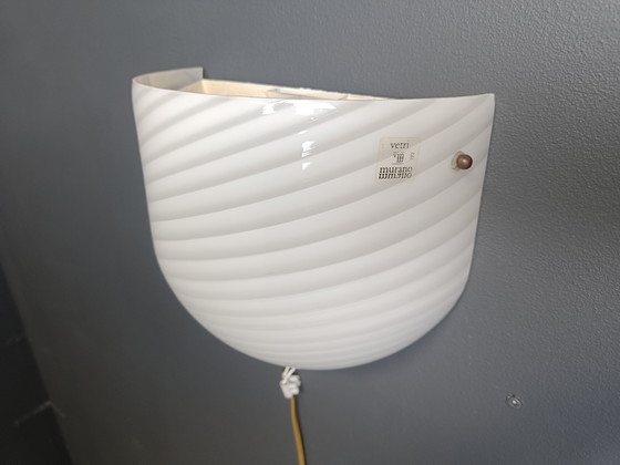 Image 1 of Murano Swirl glazen wandlamp van VM-Vetri, Italië, 1970
