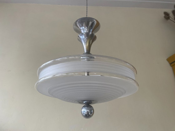 Image 1 of Hanging lamp Ceiling lamp Scale lamp art deco 1930 French