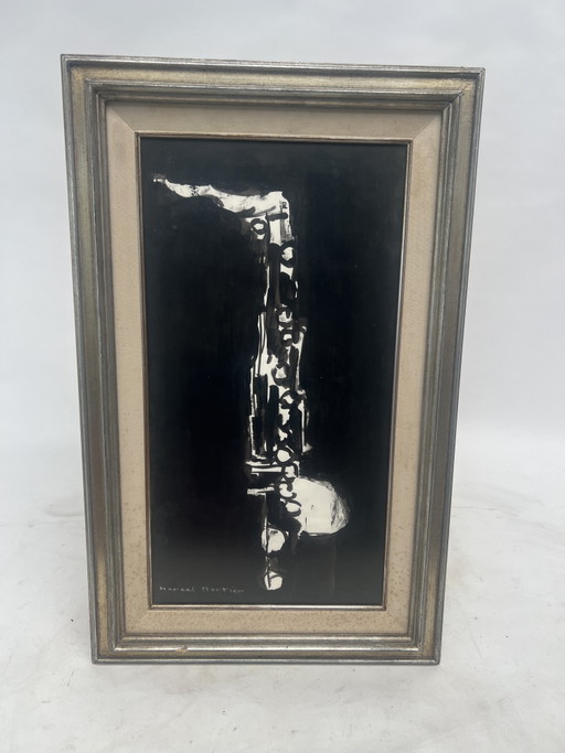 Painting (9): Abstract Saxophone - Marcel Mortier