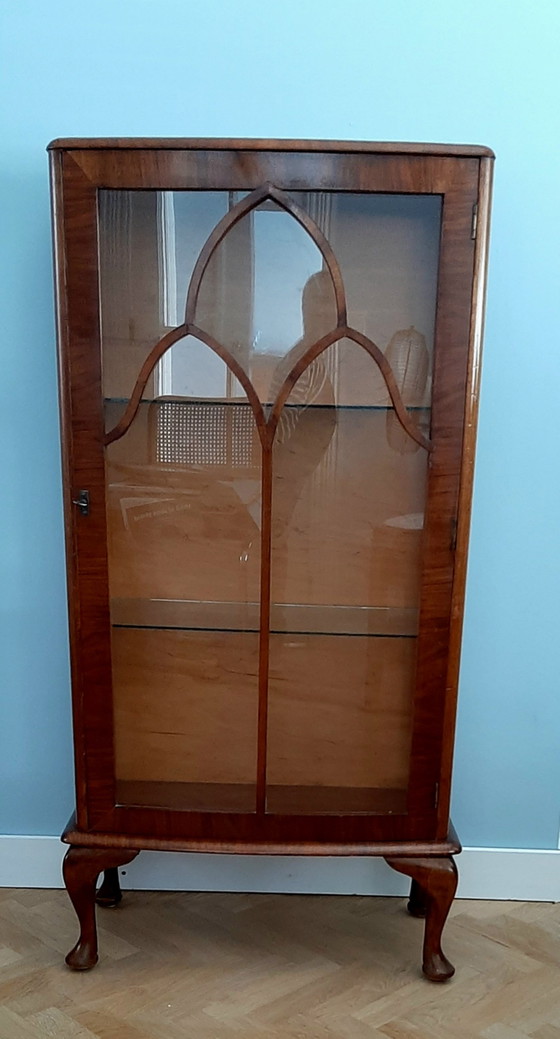 Image 1 of Vitrine vintage en acajou