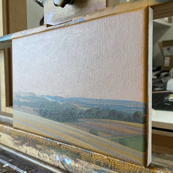 Image 1 of Green Valley, pezzo unico, dipinto, originale dipinto a mano, 30 x 20 cm, pittura acrilica su tela