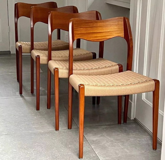 Image 1 of Dining chairs, model 71, by Niels Otto Møller, 1950s, set of 4