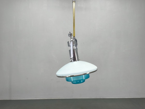 Image 1 of Rare Bauhaus Adjustable Ceiling Light by Otto Mueller, 1930s