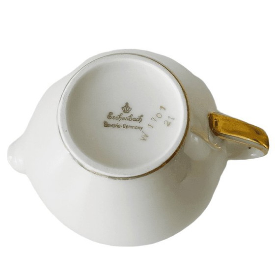 Image 1 of Eschenbach Bavarian cream set porcelain cream white gold 1940's