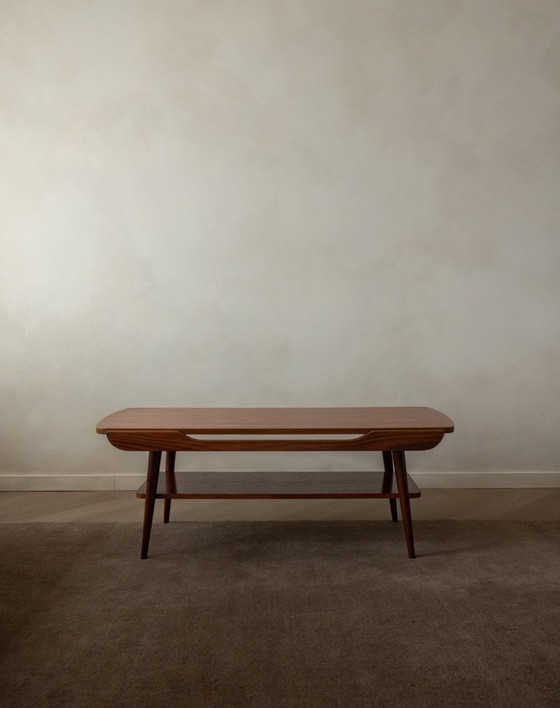 Image 1 of Vintage Teak Coffee Table Attributed to Louis van Teeffelen with Reversible Top, Dutch Mid-Century, 1950s