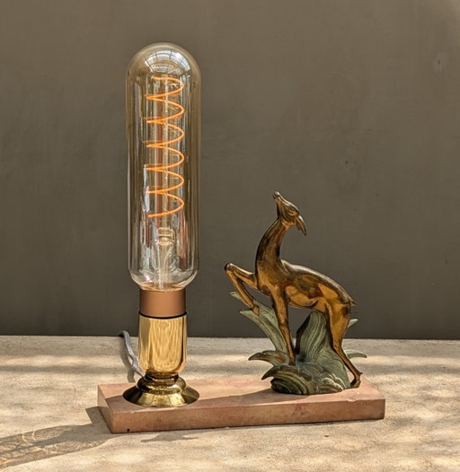 Art Deco Antelope Table Lamp restoration 1930s