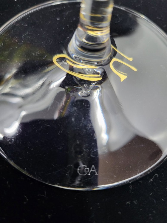 Image 1 of Weinservice Cristal d'Arques Frankreich handbemalt set of 3