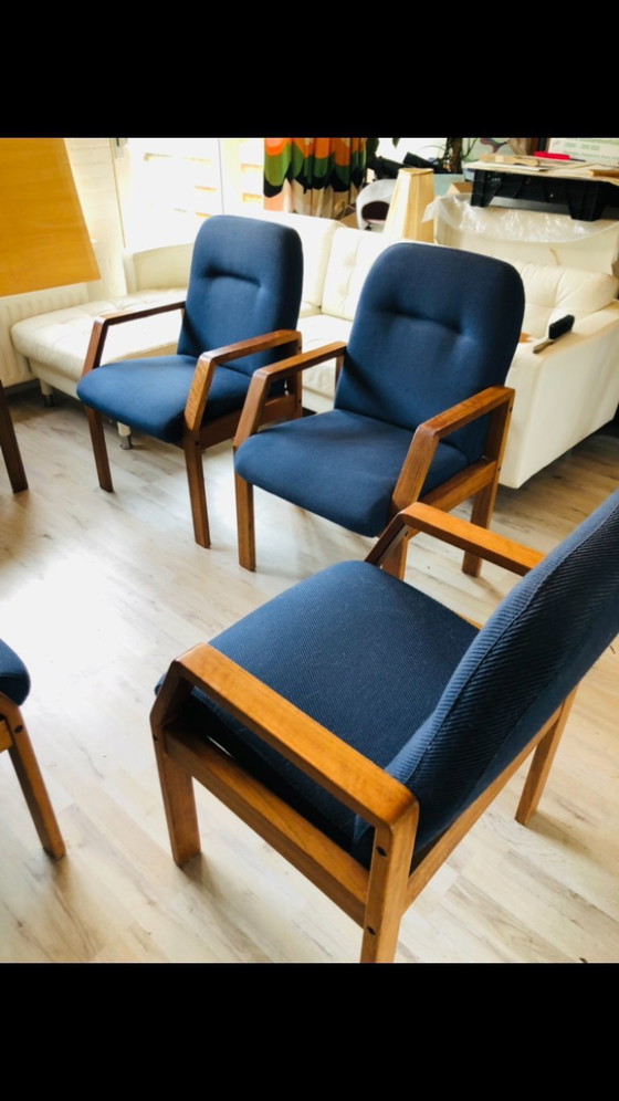 Image 1 of Midcentury fauteuil teak Deens design vergaderstoel 6 stuks 