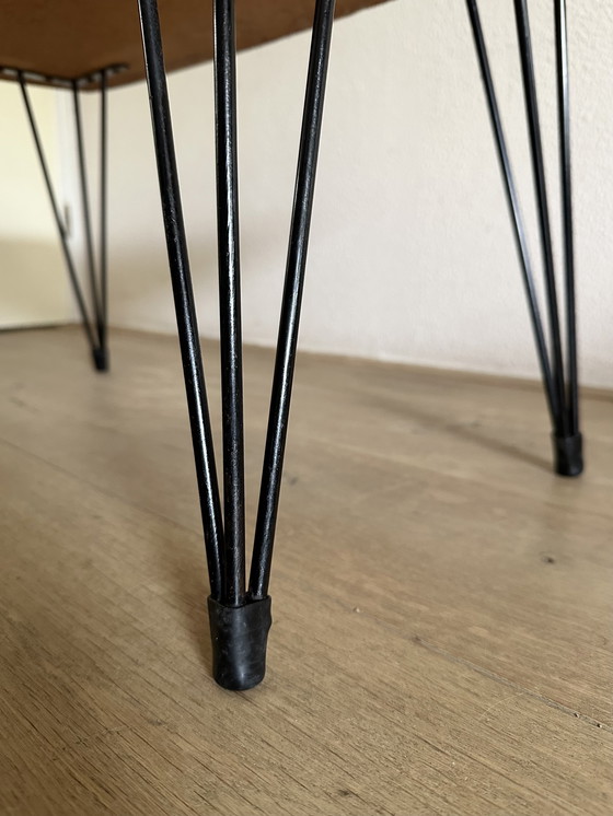 Image 1 of Retro vintage bijzettafel draadpootjes ‘50s-‘60s