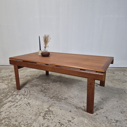 Table basse vintage danoise en teck H.W. Klein, Bramin, XXL années 60