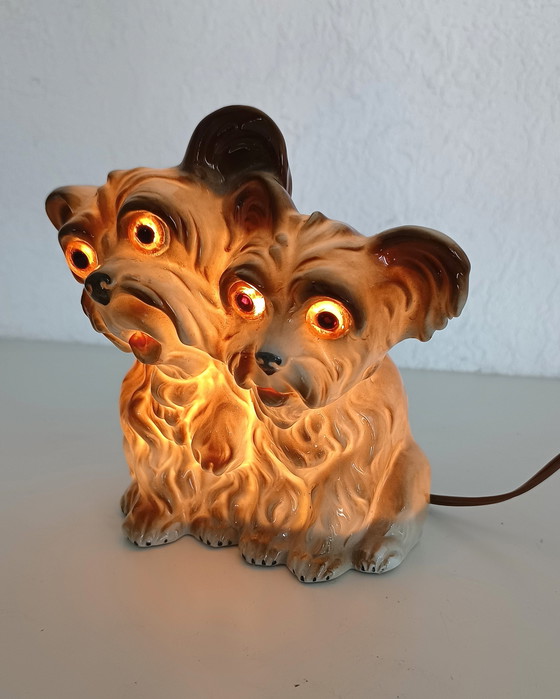 Image 1 of Lampada a forma di cane in porcellana anni '50