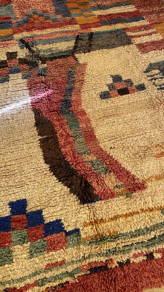 Image 1 of Rare Handwoven Berber Rug from the Atlas Mountains – Authentic Moroccan Tribal Masterpiece (298 × 200 cm)