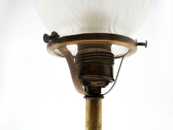 20th Century Desk Lamp, 1890s – Glass, Brass (photo 5 of 10)