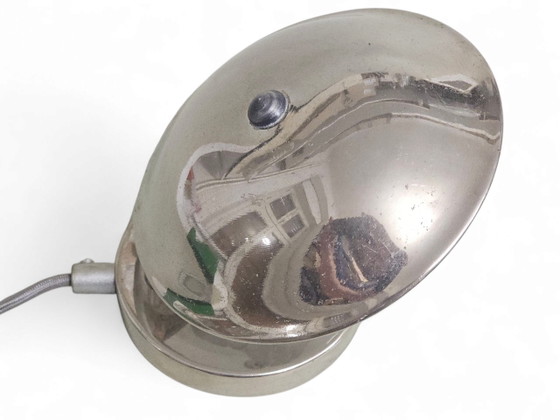 NAPAKO table lamp / bedside lamp, Josef Hůrka, 1930s, Art Deco – Metal, Chrome (photo 4 of 8)