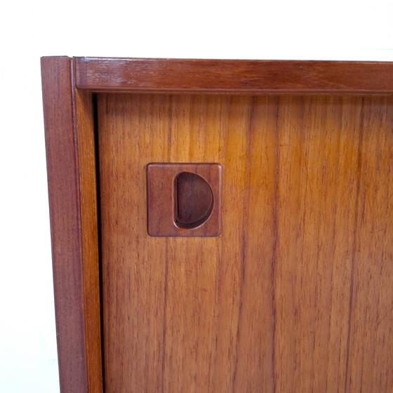 Image 1 of Vintage Danish design sideboard teak sliding doors 1970s