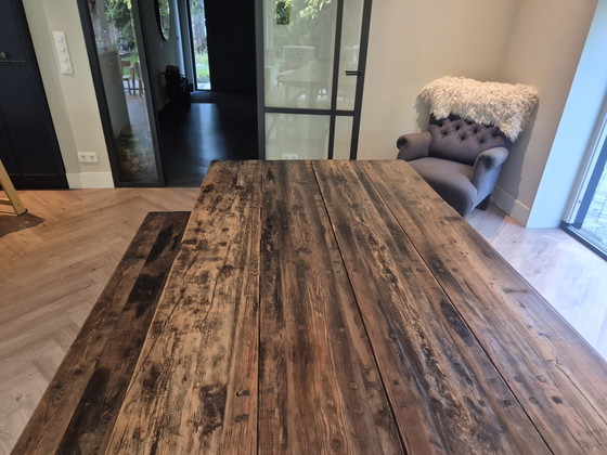 Image 1 of Timothy Oulton Axel table and benches 105x213
