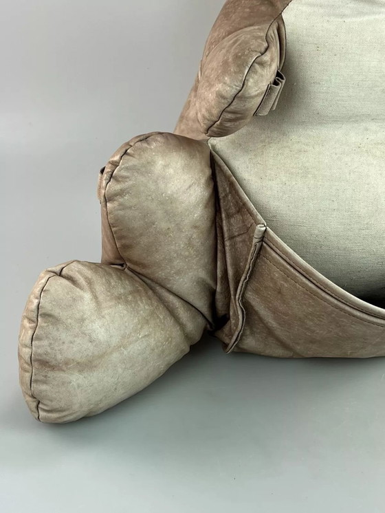 Image 1 of 60s 70s vintage leather kangaroo magazine rack Space Age