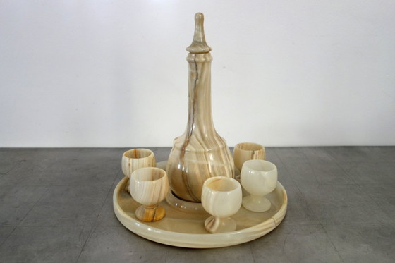 Image 1 of Set da liquore in onice vintage anni '50