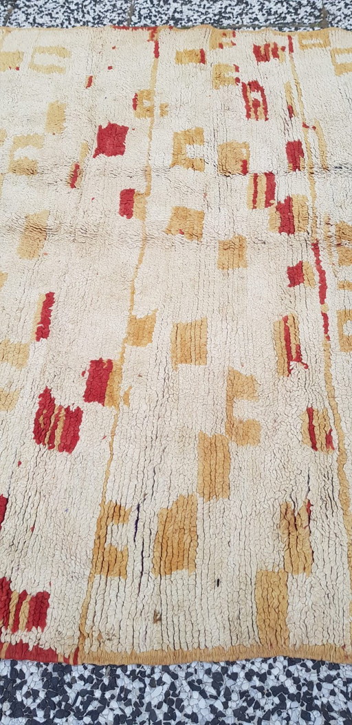 Handgeknoopt Berber kleed wol 199x165cm